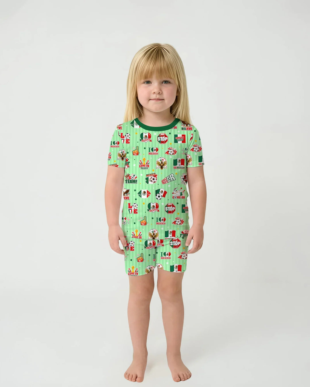 Schlafanzug-Set zweiteilig, kurze Ärmel, kurze Hose, Bambus