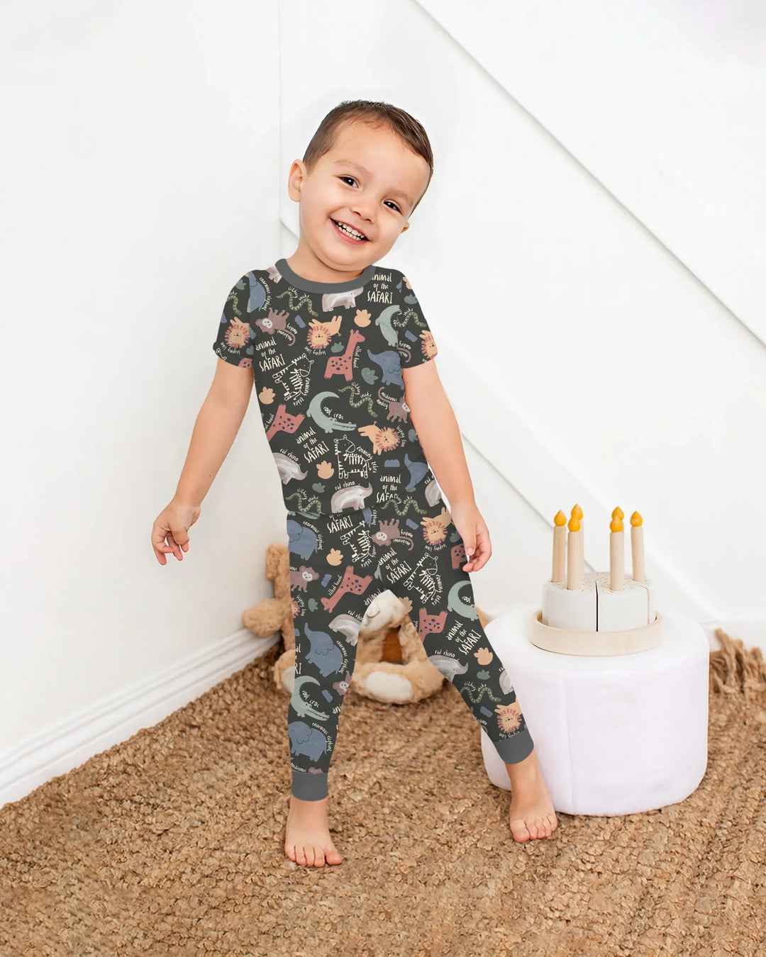 Zweiteiliges, kurzärmliges Pyjama-Set mit Marienkäfern