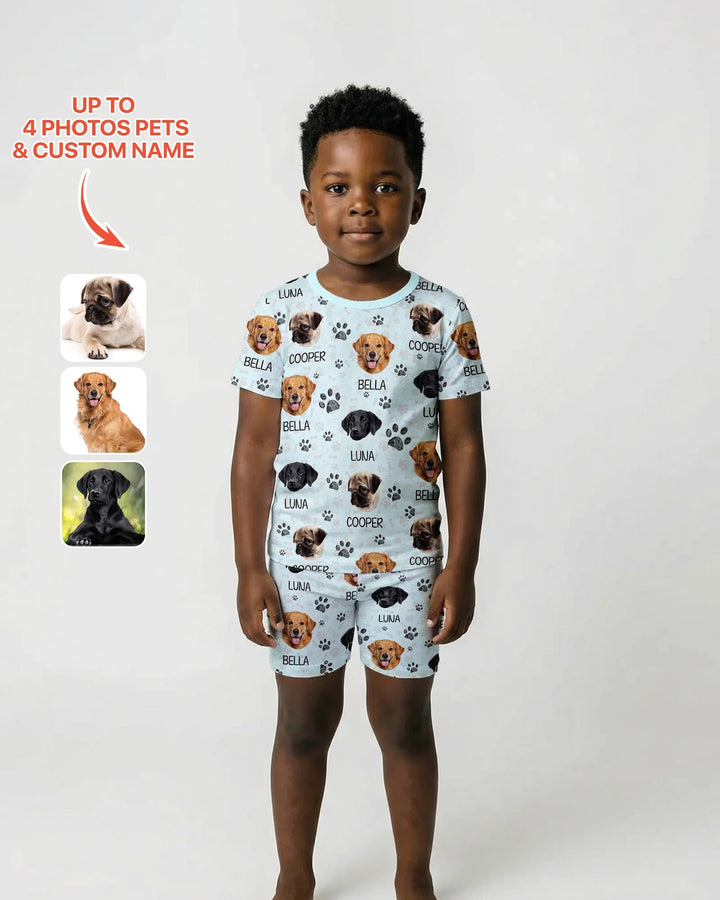 Zweiteiliges Pyjama-Set mit kurzen Ärmeln und Shorts im Sommer-Design