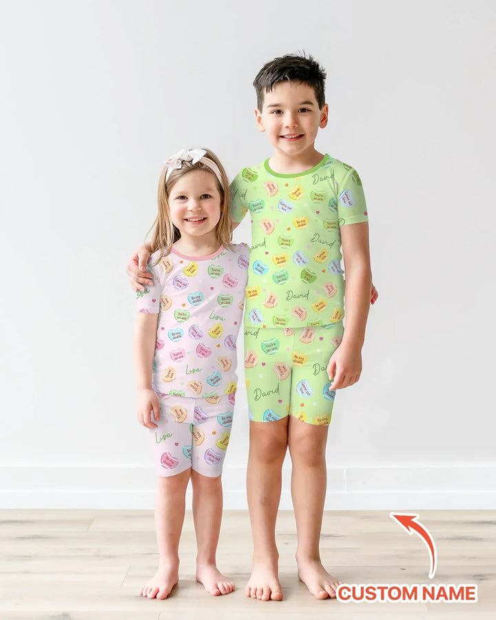 Schlafanzug-Set zweiteilig, kurze Ärmel, kurze Hose, Bambus
