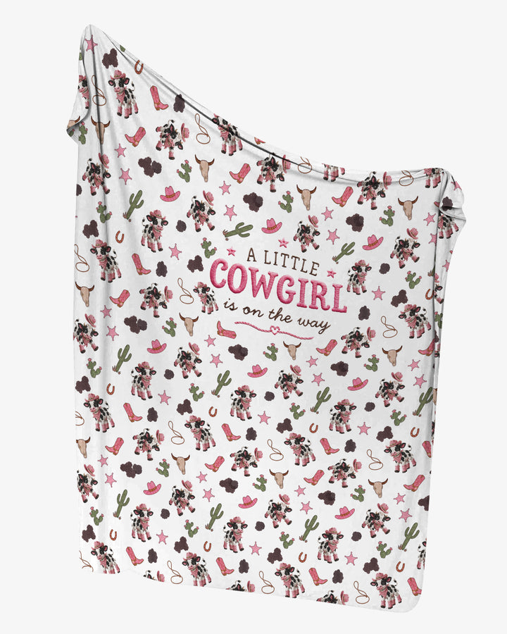 Little Cutie Cow swaddle blanket