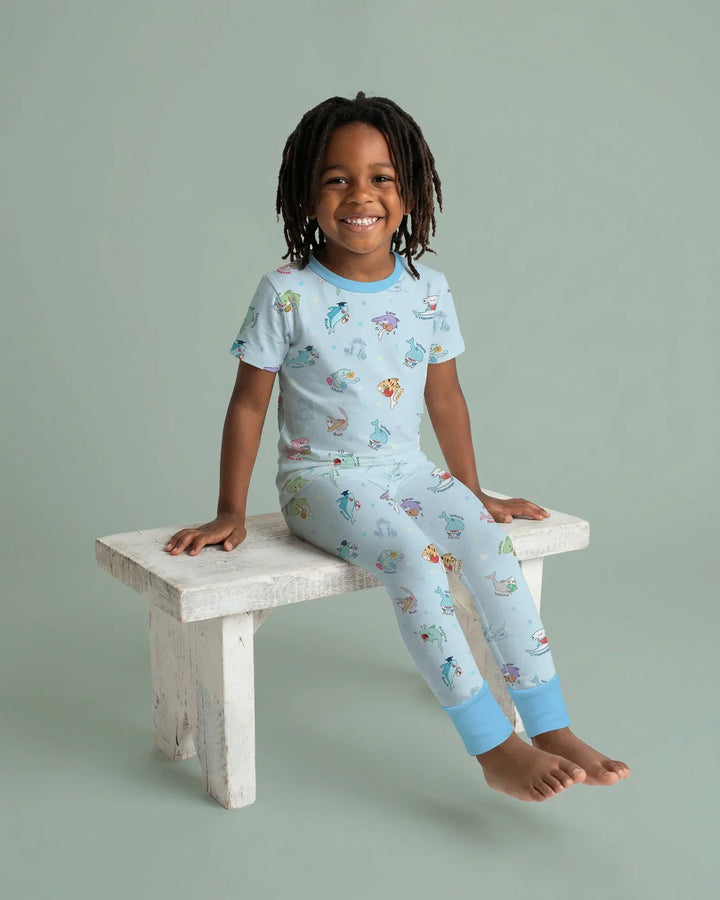 Zweiteiliges, kurzärmliges Pyjama-Set mit Marienkäfern