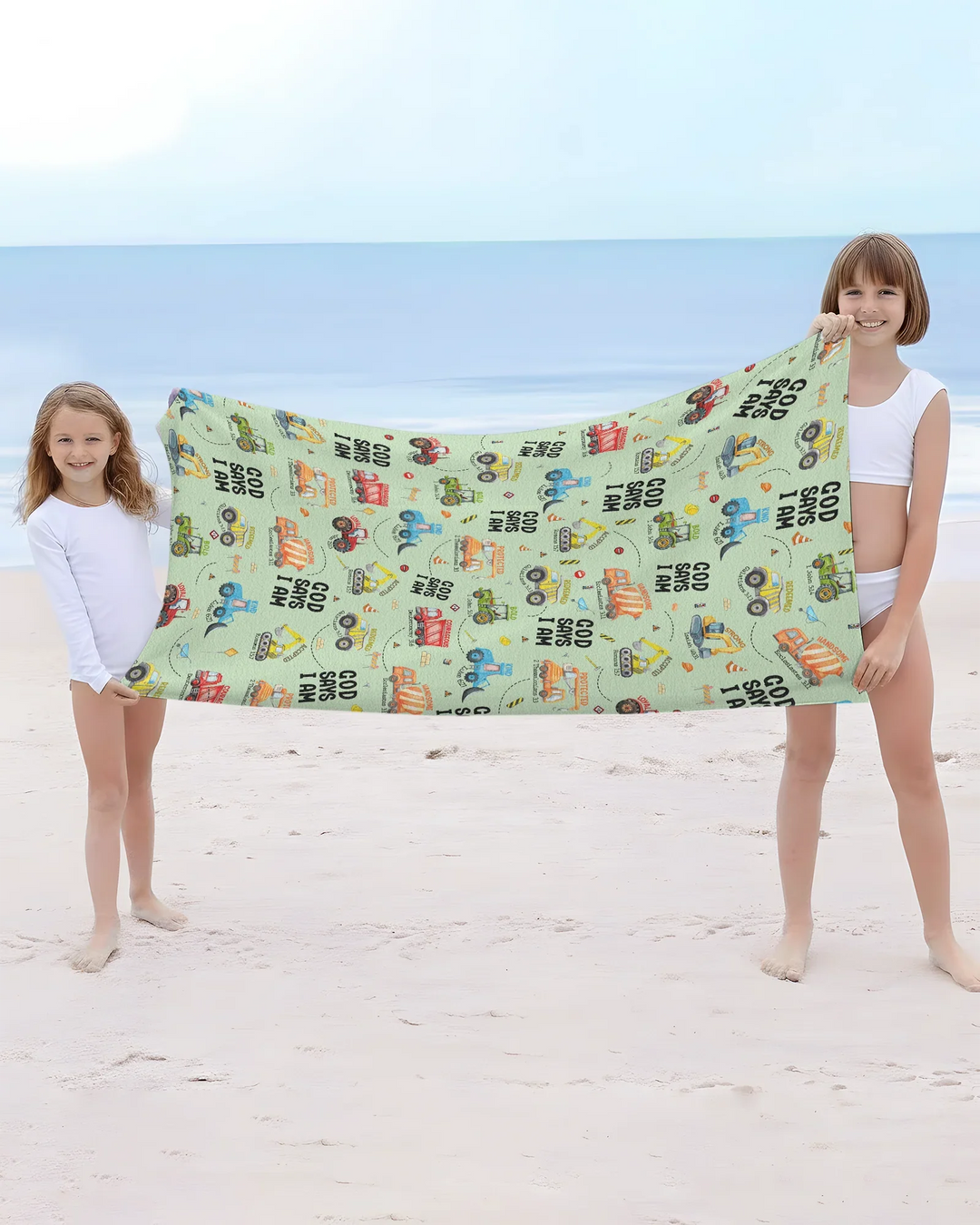 Gott sagt, ich bin Jungen Bambus Strandtuch