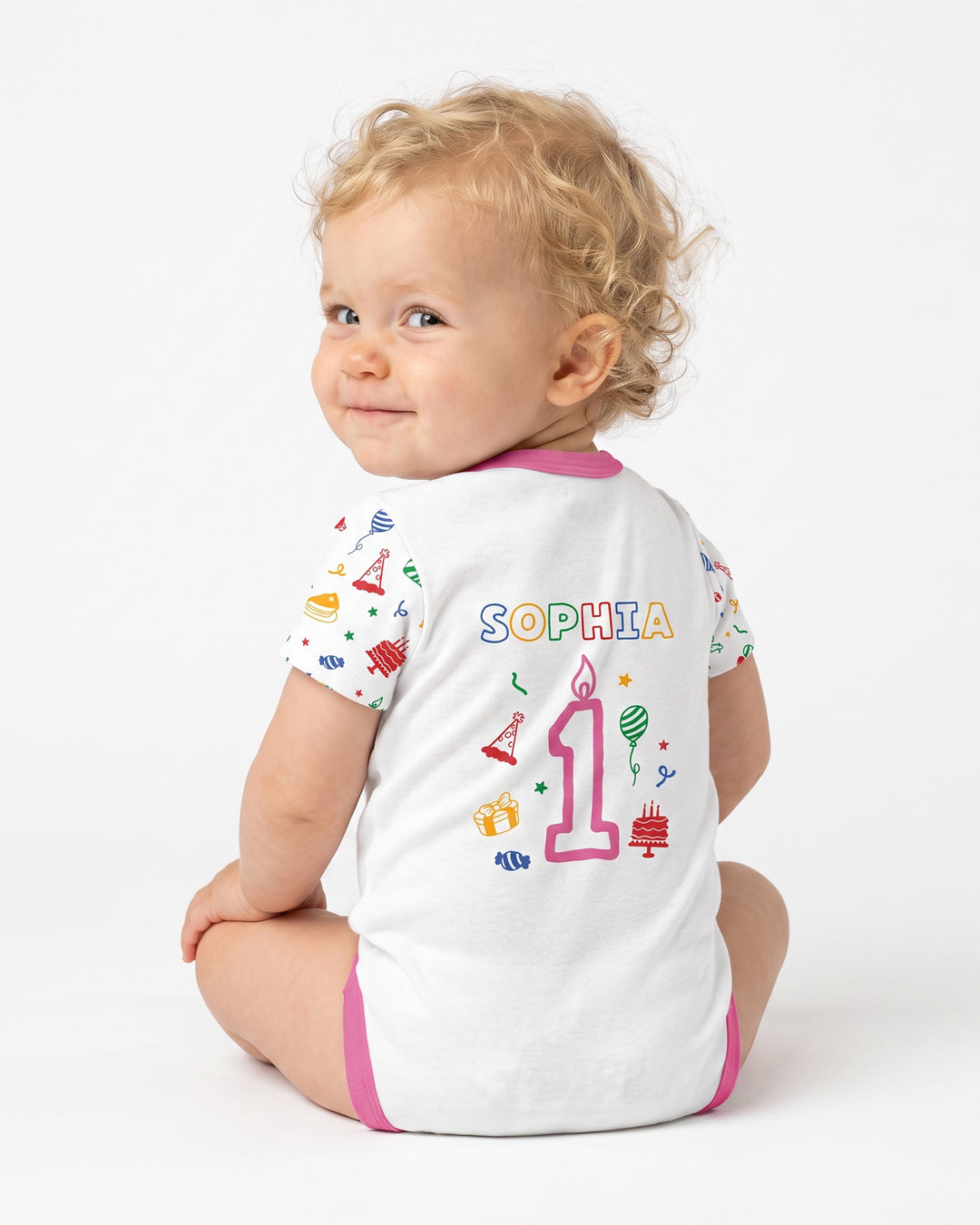 Gerippte Babykleidung mit individuellem Foto - Weich &amp; Skizzenhaft