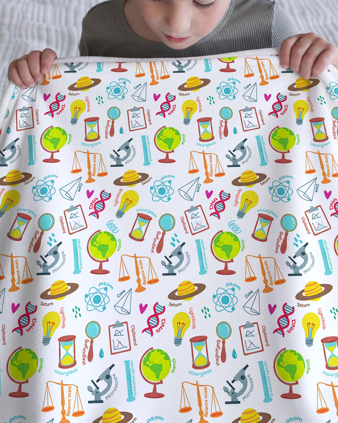 Tiny Scientist Explores The World  Bamboo Blanket