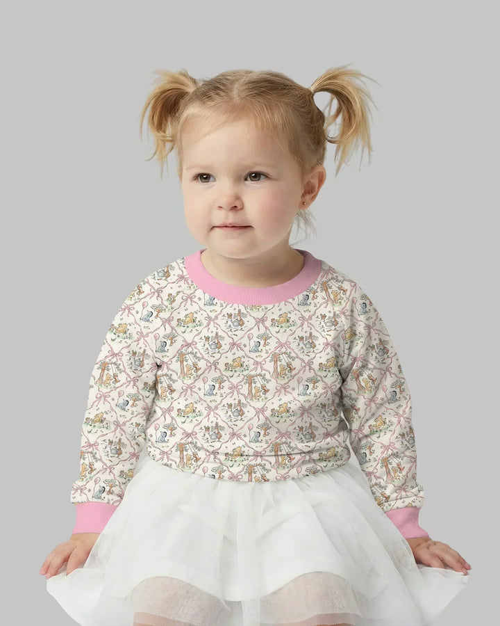Spring Meadow Friends Bambus Rundhals-Sweatshirt