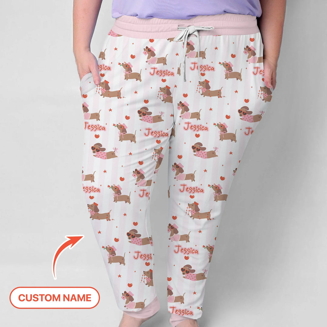 Damen-Pyjama-Set mit personalisiertem Haustierfoto für Weihnachten