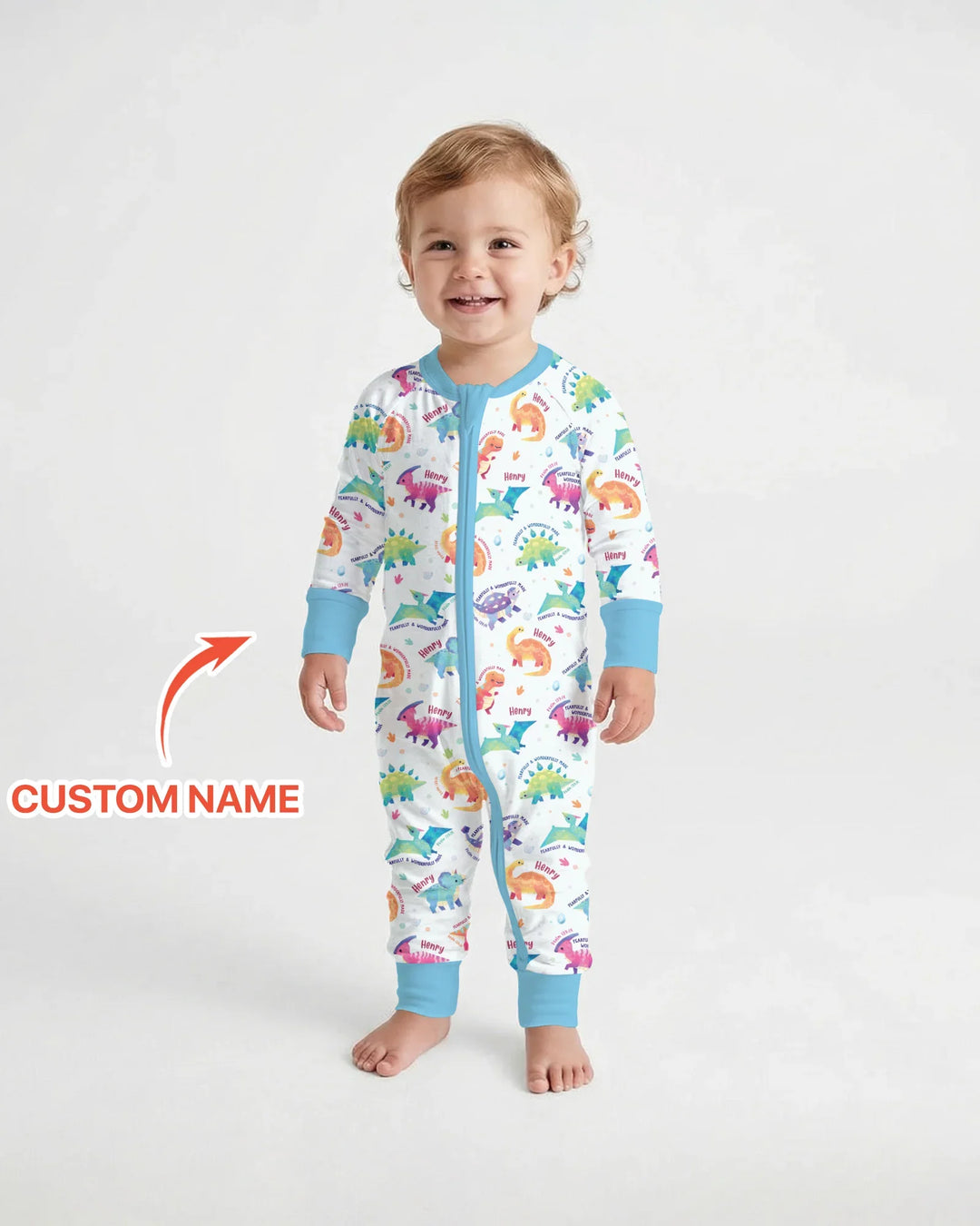 Fearfully & Wonderfully Made Custom Name Boy Bamboo Convertible Zippy