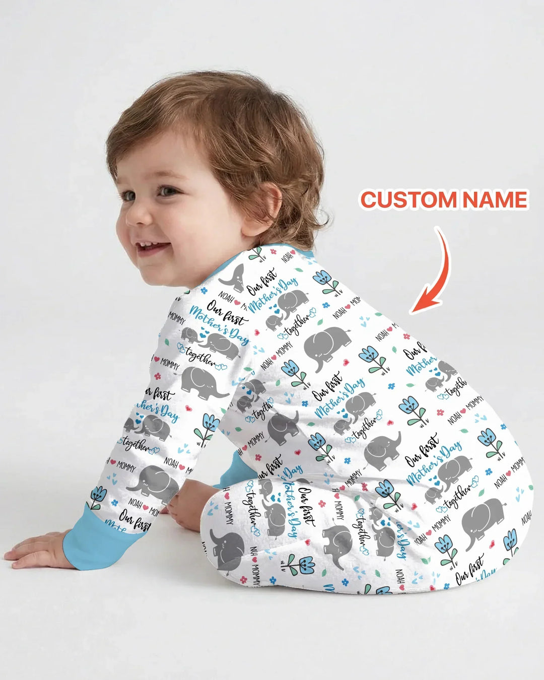 Gerippte Babykleidung mit individuellem Foto - Weich &amp; Skizzenhaft