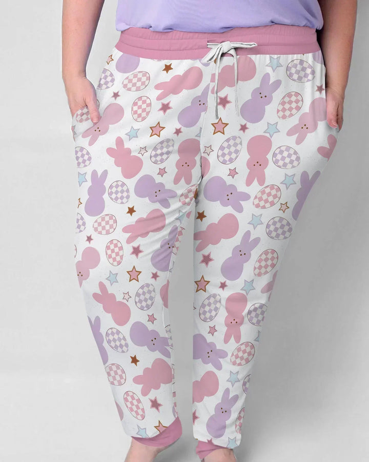 Oster-Peep-Hasen-Bambus-Damen-Pyjama-Set