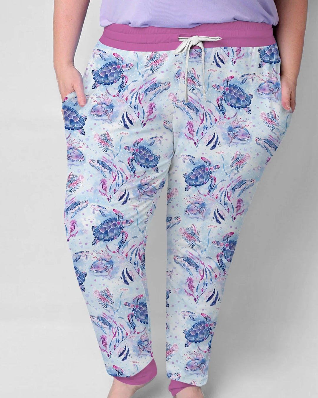 Little Turtles Familie passende Pyjama-Set aus Bambus für Damen