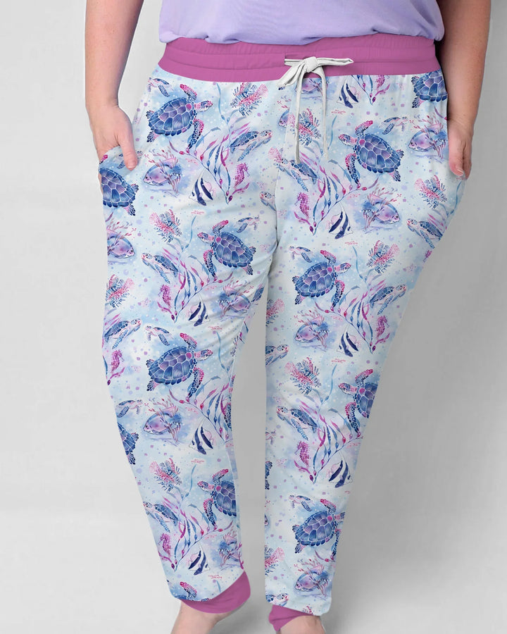 Little Turtles Familie passende Pyjama-Set aus Bambus für Damen