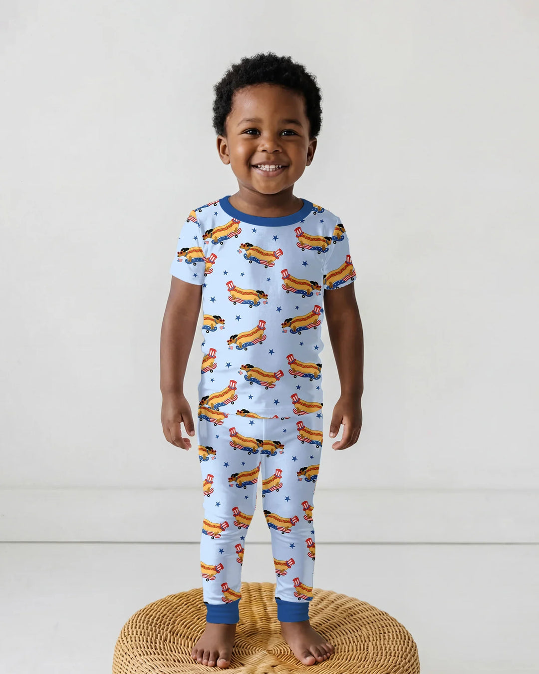 Zweiteiliges, kurzärmliges Pyjama-Set mit Marienkäfern