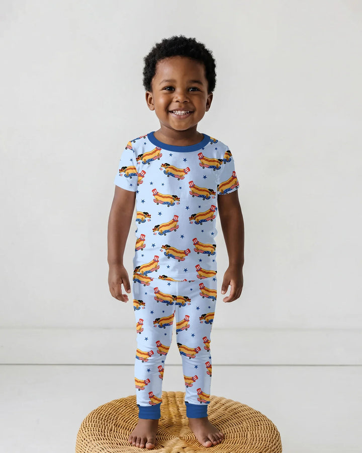 Zweiteiliges, kurzärmliges Pyjama-Set mit Marienkäfern