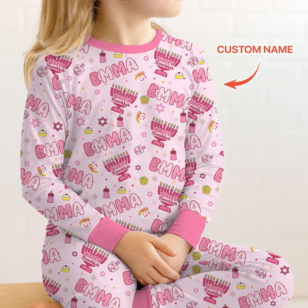 Zweiteiliges Langarm-Pyjama-Set mit Sommerfrüchten
