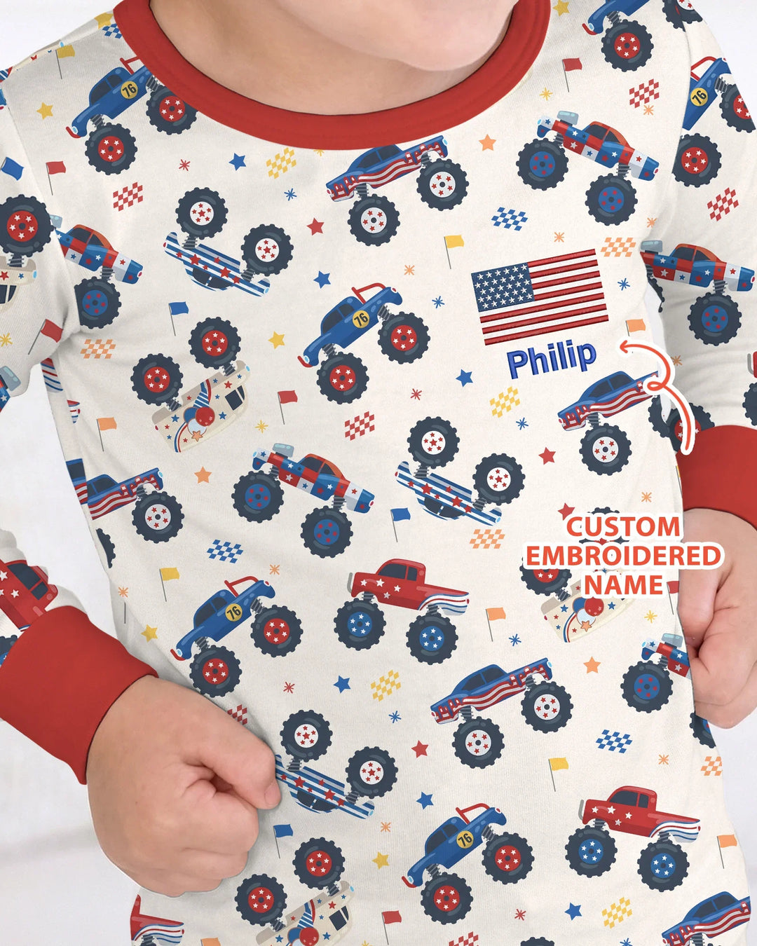 Zweiteiliges Langarm-Pyjama-Set mit Sommerfrüchten