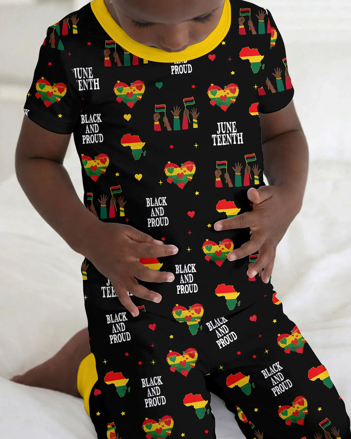 Zweiteiliges, kurzärmliges Pyjama-Set mit Marienkäfern