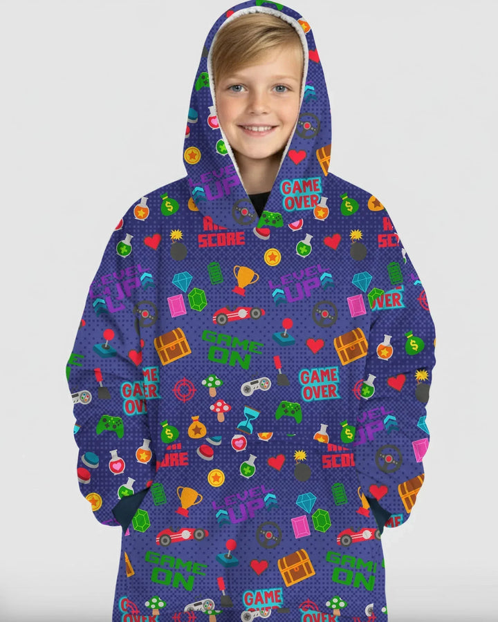 Gamer-Modus An Passender Familien-Bambus-Decken-Hoodie