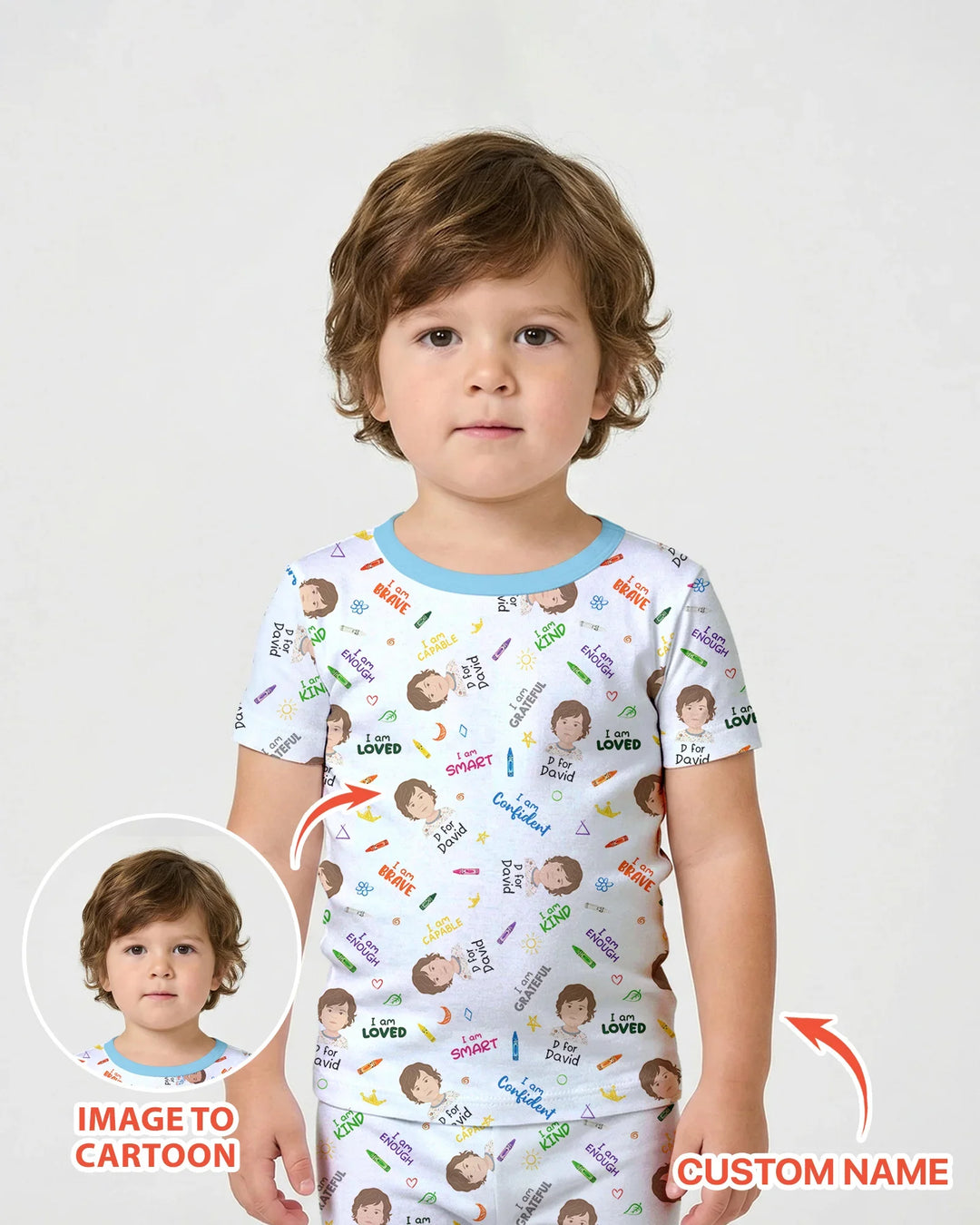 Zweiteiliges Pyjama-Set mit kurzen Ärmeln und Shorts im Sommer-Design