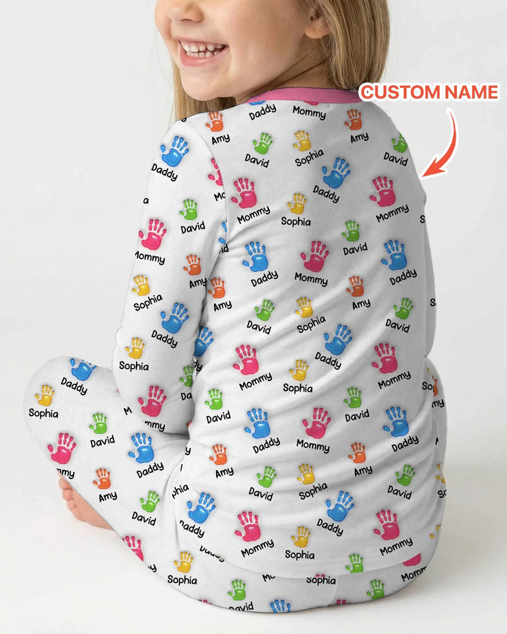 Zweiteiliges Langarm-Pyjama-Set mit Sommerfrüchten