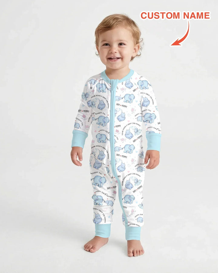 Gerippte Babykleidung mit individuellem Foto - Weich &amp; Skizzenhaft