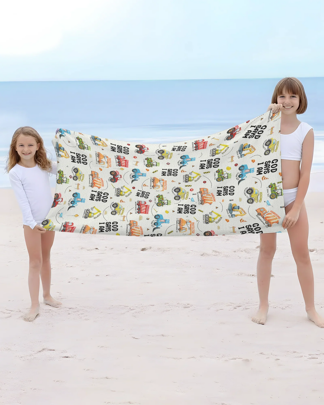 Gott sagt, ich bin Jungen Bambus Strandtuch