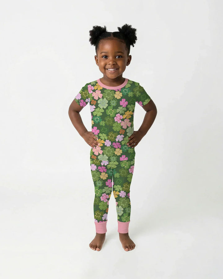 Zweiteiliges, kurzärmliges Pyjama-Set mit Marienkäfern