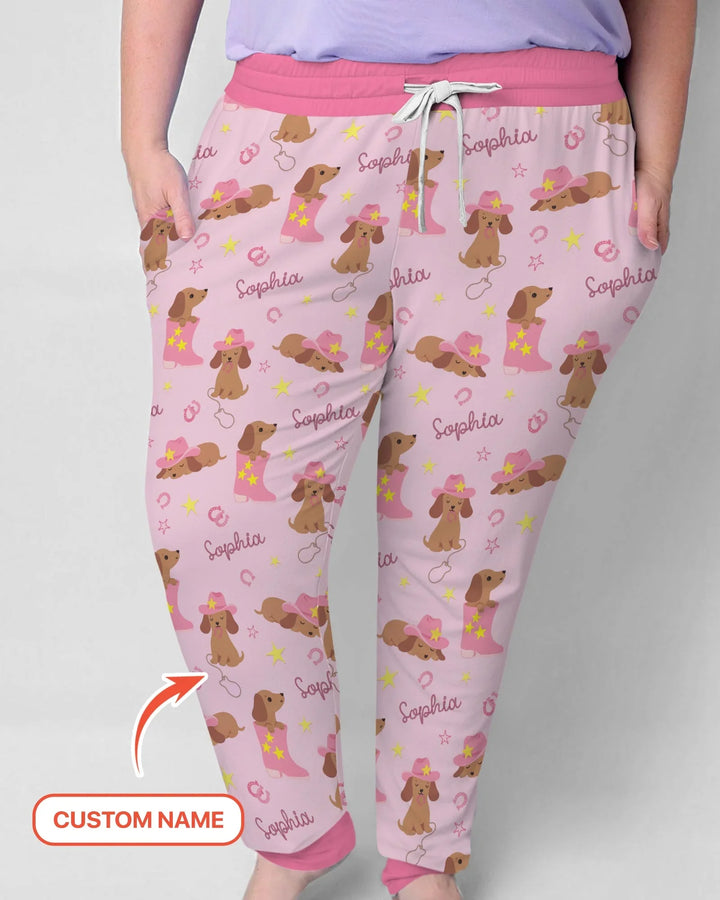 Howdy Dachshund Women Pajama Set