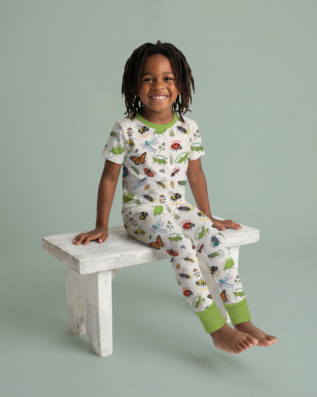 Zweiteiliges, kurzärmliges Pyjama-Set mit Marienkäfern