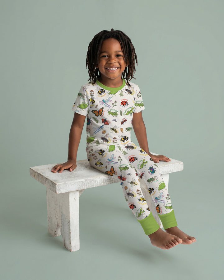 Zweiteiliges, kurzärmliges Pyjama-Set mit Marienkäfern