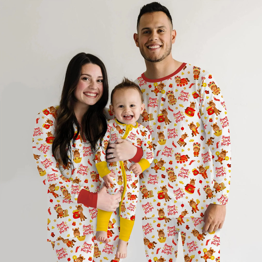 Pyjama-Set für Damen "Jahr des Pferdes" aus Bambus