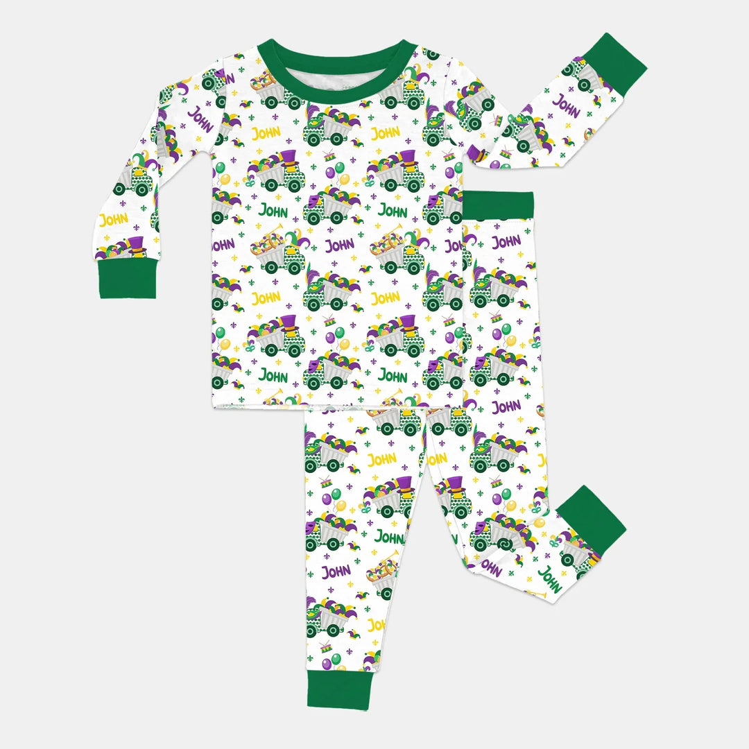 Zweiteiliges Langarm-Pyjama-Set mit Sommerfrüchten