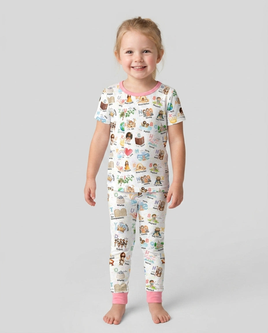 Zweiteiliges, kurzärmliges Pyjama-Set mit Marienkäfern