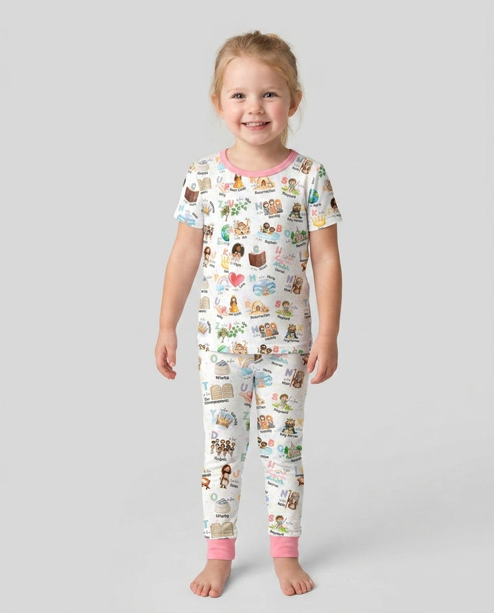 Zweiteiliges, kurzärmliges Pyjama-Set mit Marienkäfern