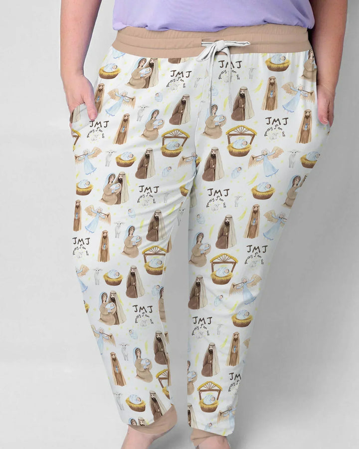 Pyjama-Set für Damen „Heilige Familie Bambus“