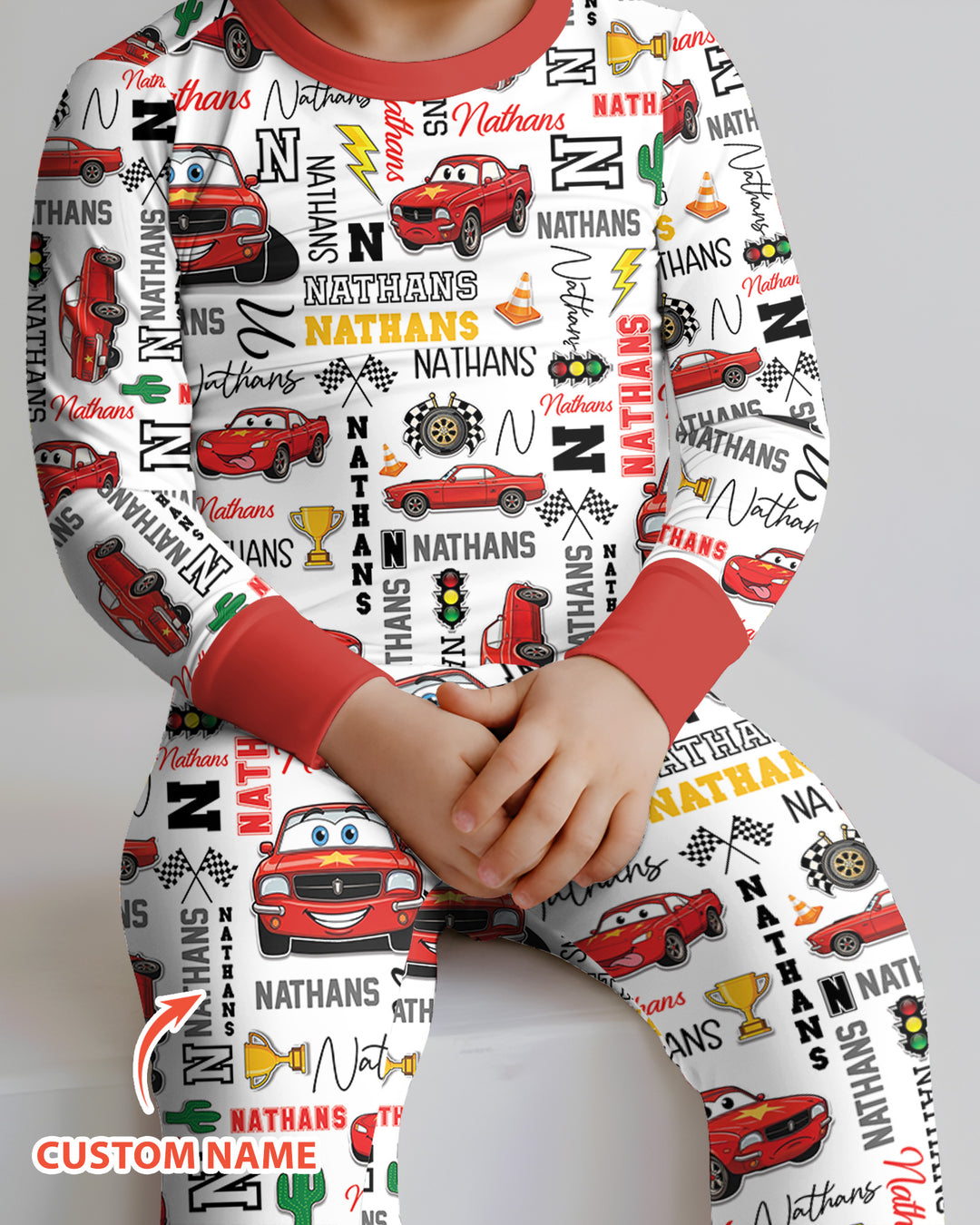 Fast Car Bamboo Two Piece Long Sleeve Pajama Set