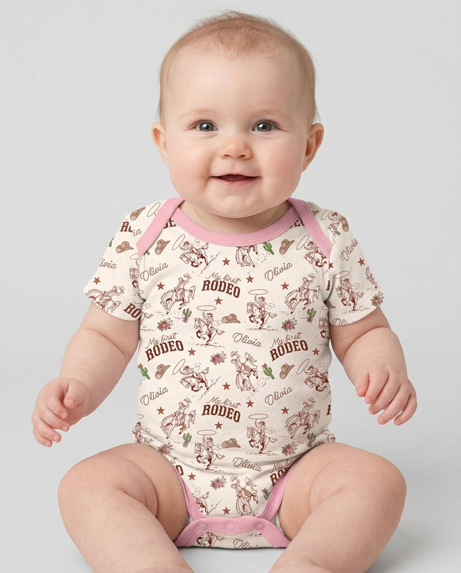 Gerippte Babykleidung mit individuellem Foto - Weich &amp; Skizzenhaft