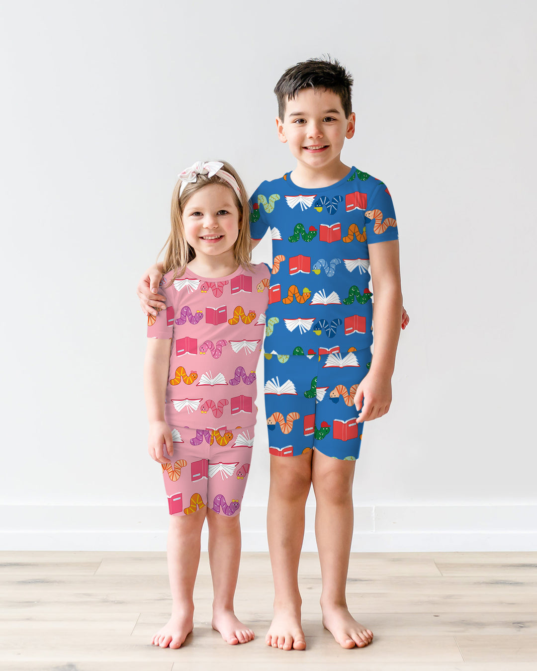 Schlafanzug-Set zweiteilig, kurze Ärmel, kurze Hose, Bambus