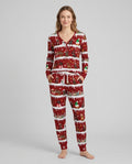 Dachshund Through The Snow Bamboo Women Pajama Set