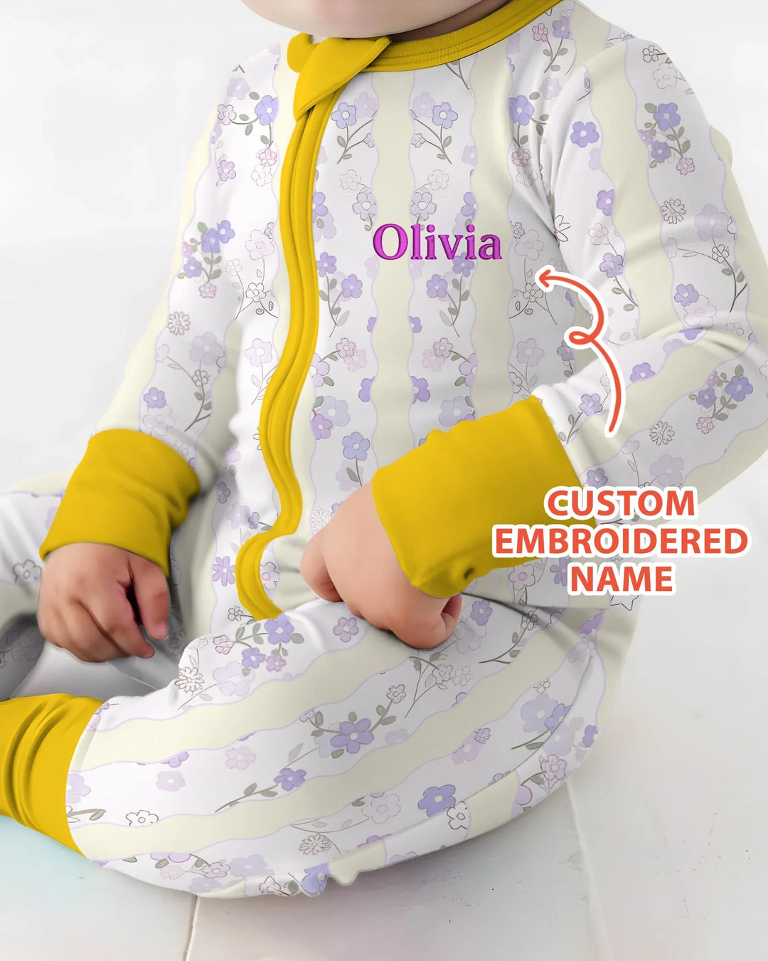 Gerippte Babykleidung mit individuellem Foto - Weich &amp; Skizzenhaft
