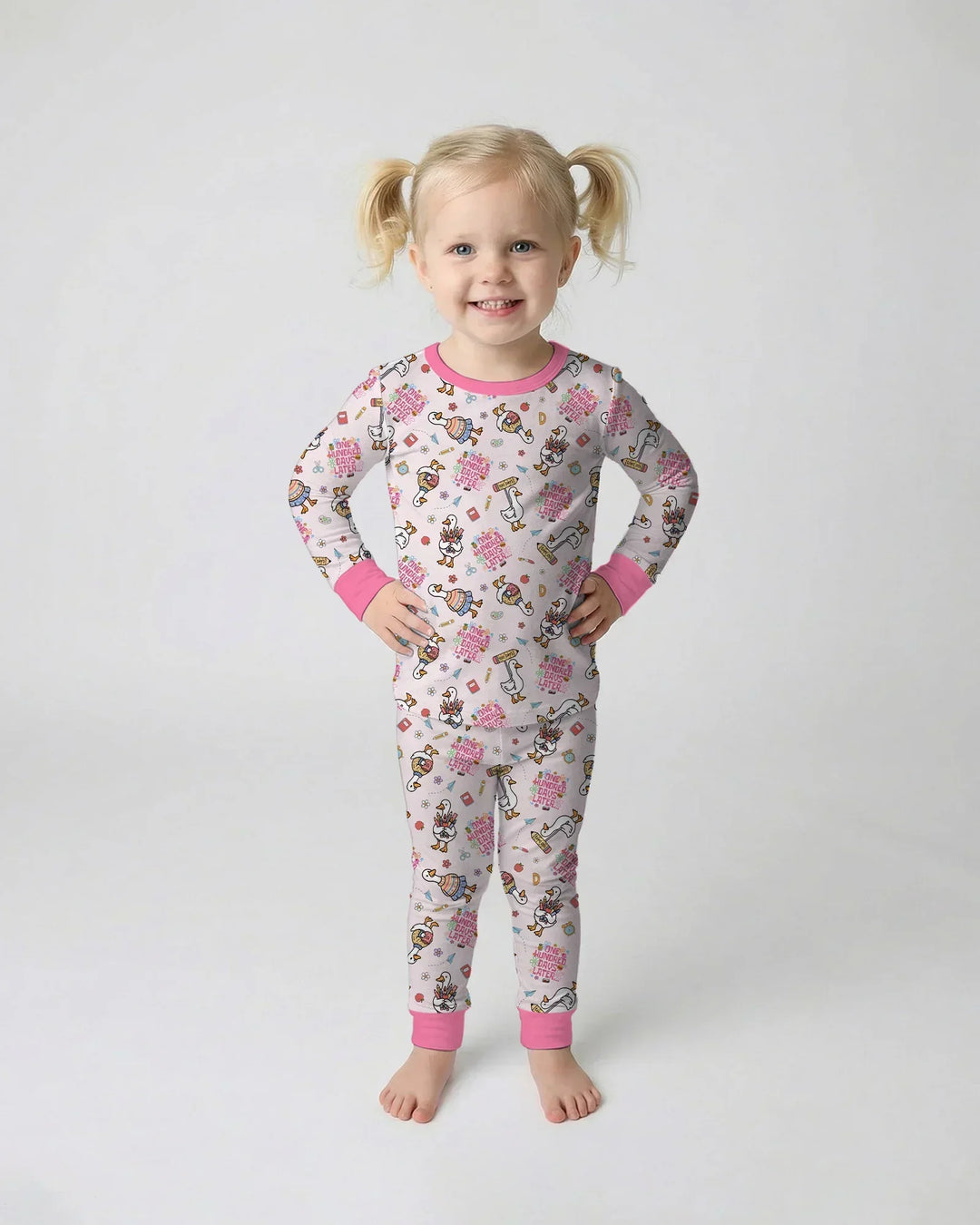 Zweiteiliges Langarm-Pyjama-Set mit Sommerfrüchten