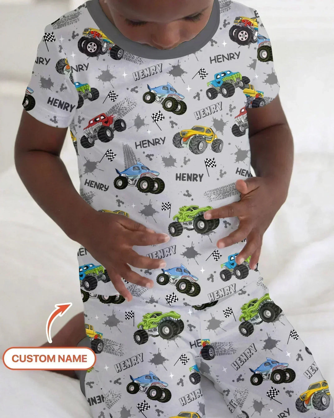 Zweiteiliges, kurzärmliges Pyjama-Set mit Marienkäfern