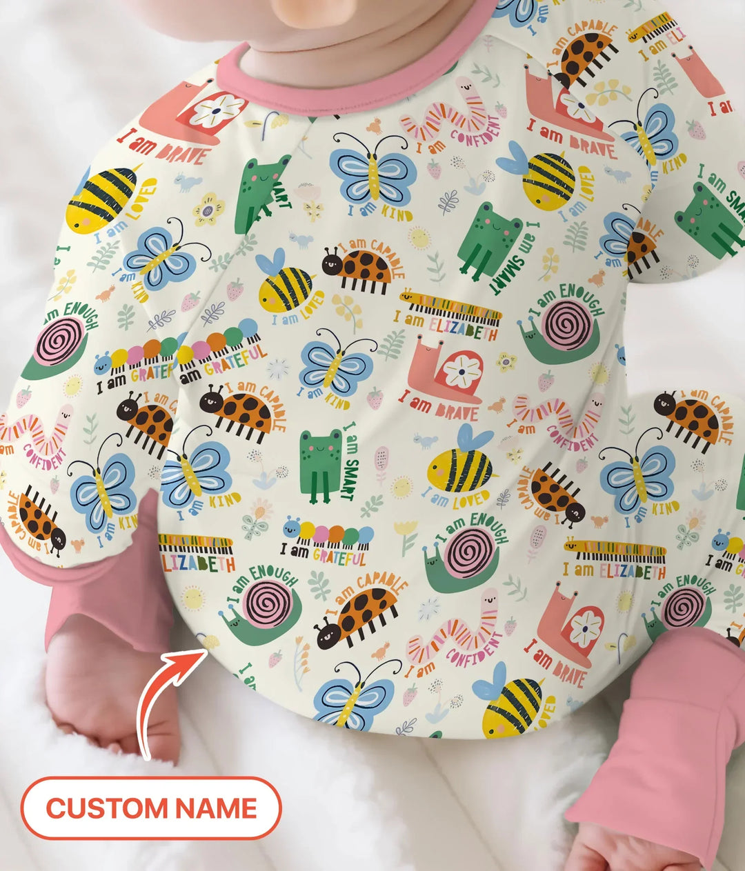 Gerippte Babykleidung mit individuellem Foto - Weich &amp; Skizzenhaft