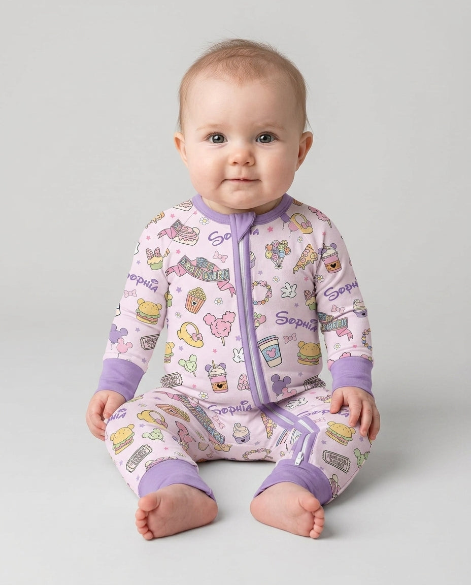 Custom Name Magical Trip Bamboo Convertible Zippy