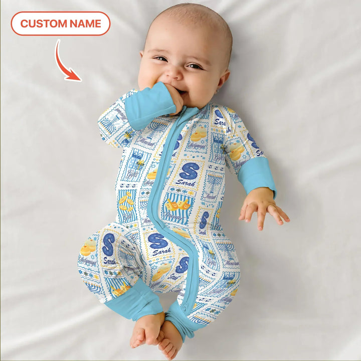 Light of Hanukkah Custom Name Bamboo Convertible Zippy