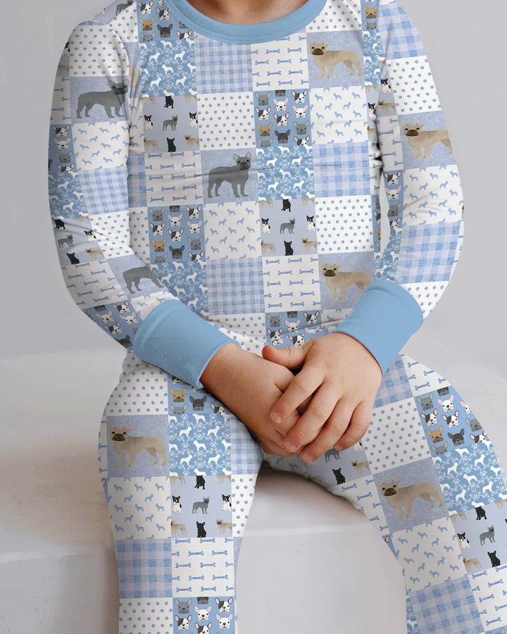 Zweiteiliges Langarm-Pyjama-Set mit Sommerfrüchten