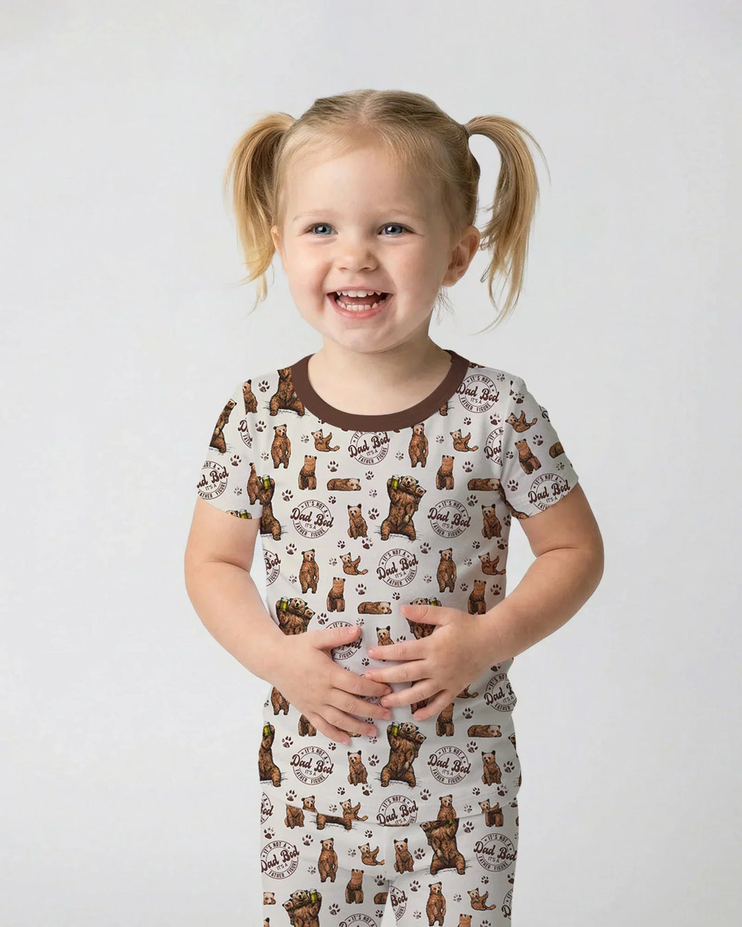 Daddy Bear It's Not A Dad Bod Bamboo Two Piece Short Sleeve Pajama Set