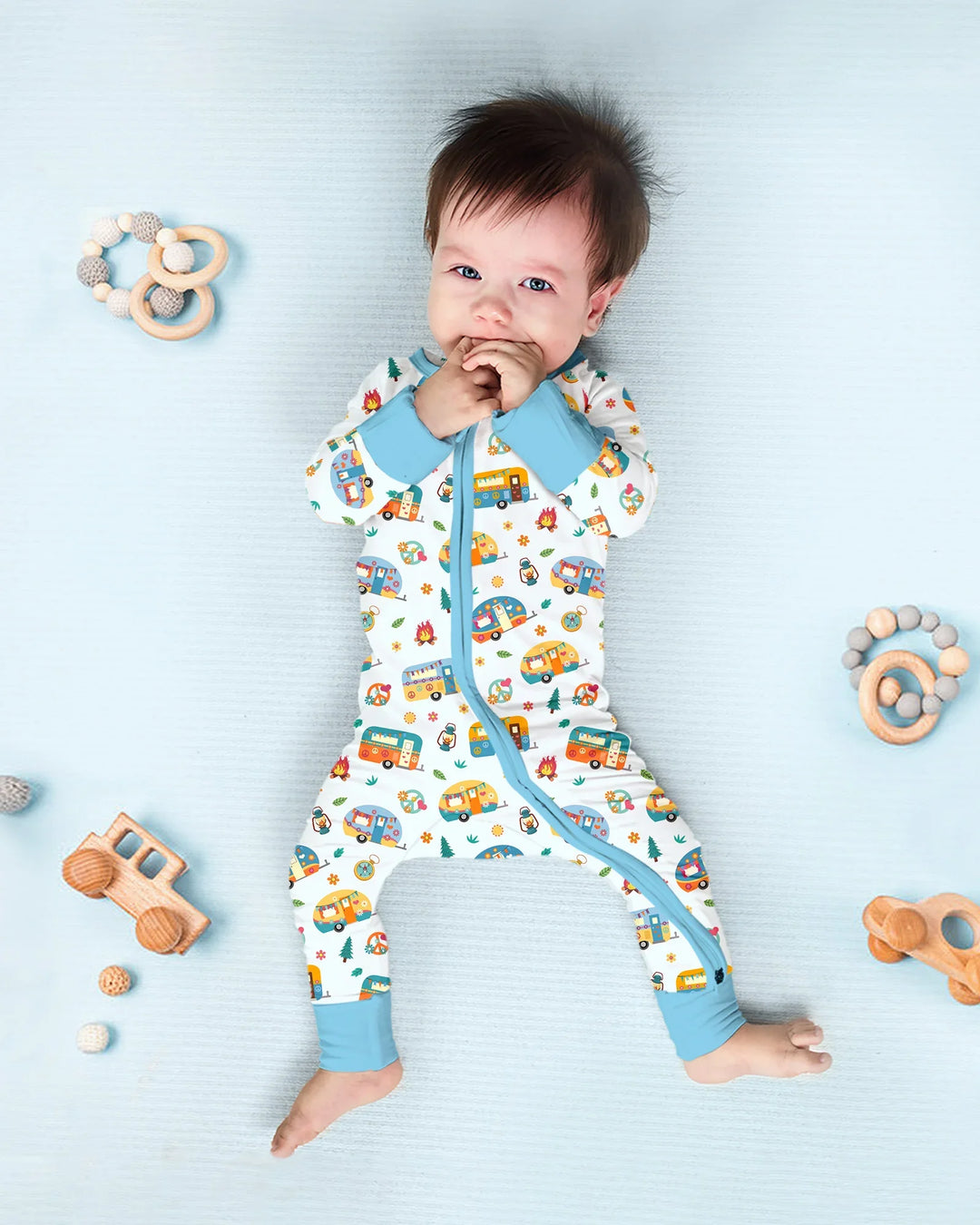 Gerippte Babykleidung mit individuellem Foto - Weich &amp; Skizzenhaft