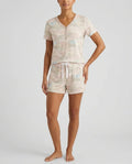 Wandering Geese Family Matching Bamboo Women Short Sleeve Short Pajama Set