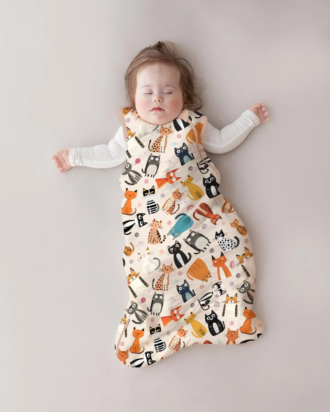 Goofy Mischief Cat Family Matching Bamboo Sleep Bag